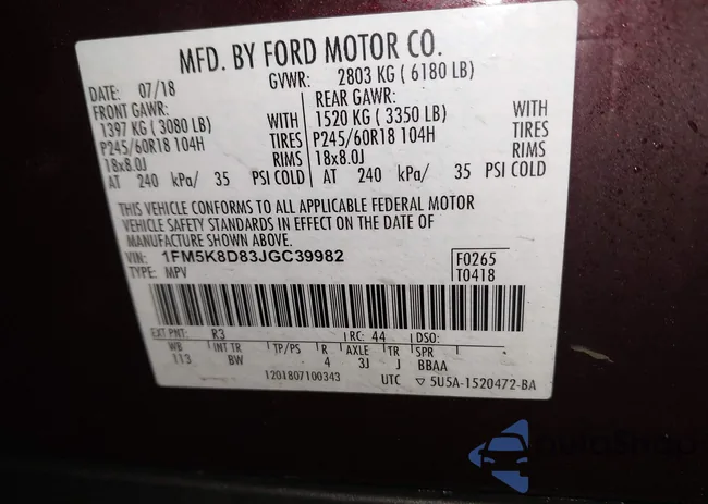 1FM5K8D83JGC39982: 44347987