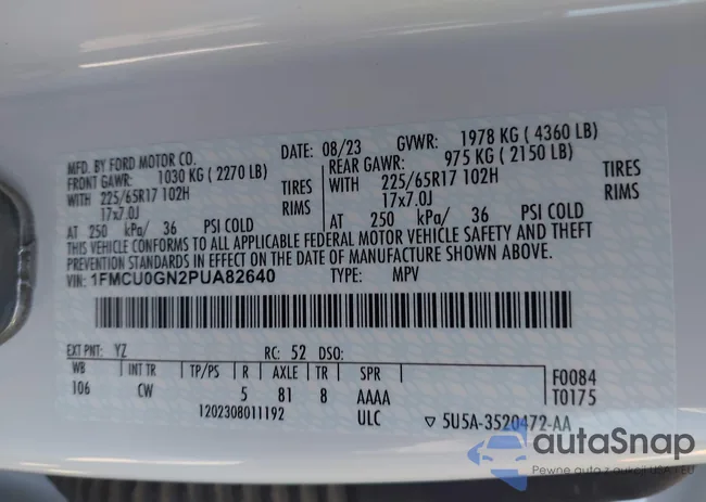 1FMCU0GN2PUA82640: 44348046