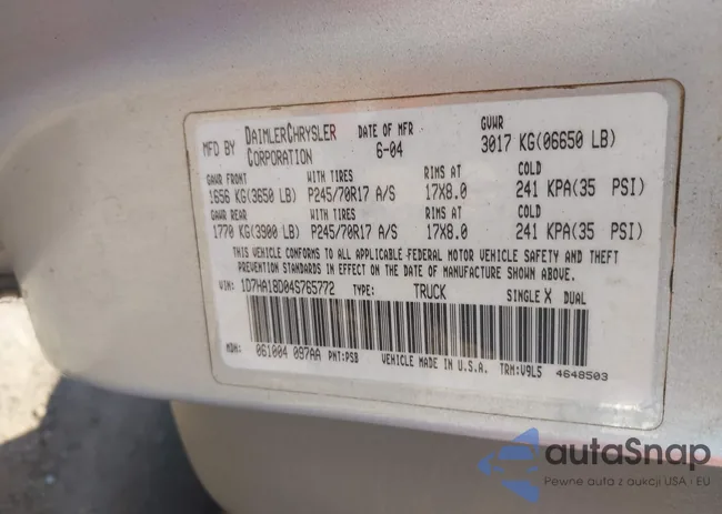 1D7HA18D04S765772: 44348053