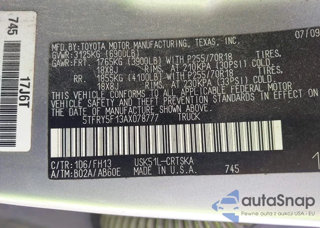 5TFRY5F13AX078777: 44348083