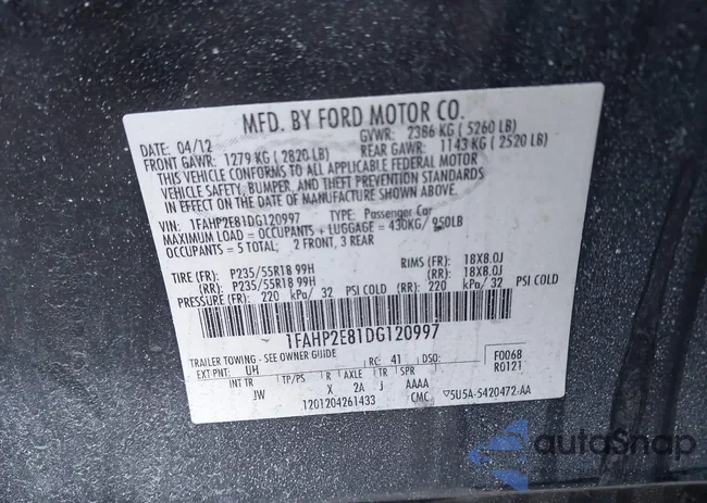 1FAHP2E81DG120997: 44348267