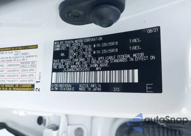 JTJSARBZ2M2202450: 44348333