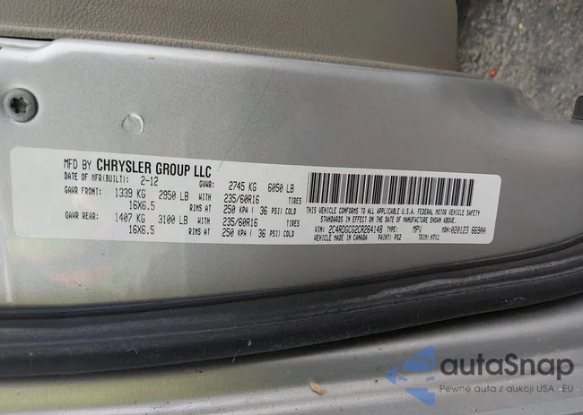 2C4RDGCG2CR264148: 44348347