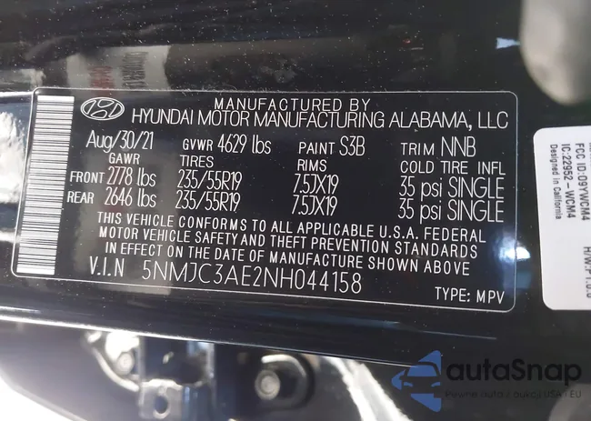 5NMJC3AE2NH044158: 44348410