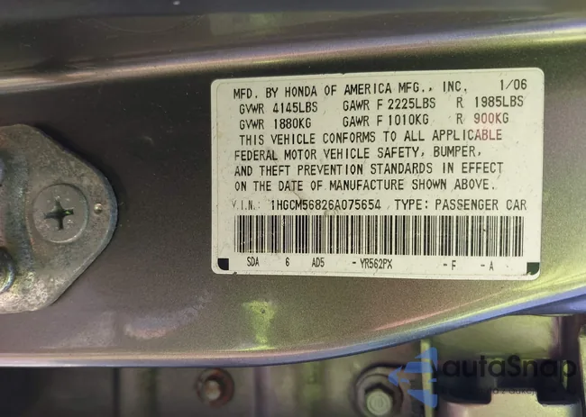 1HGCM56826A075654: 44348443