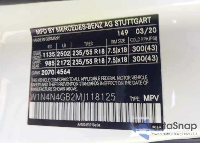 W1N4N4GB2MJ118125: 44348488