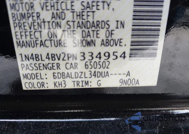 1N4BL4BV2PN334954: 44348492