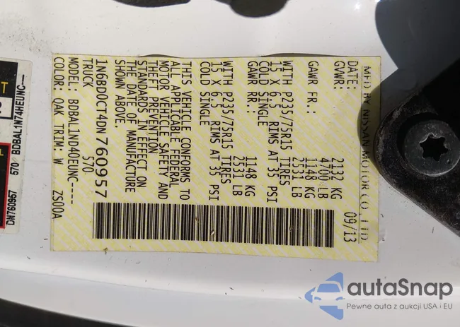 1N6BD0CT4DN760957: 44347593