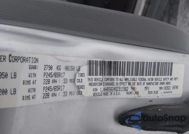 1J4HR58245C511562: 44347602