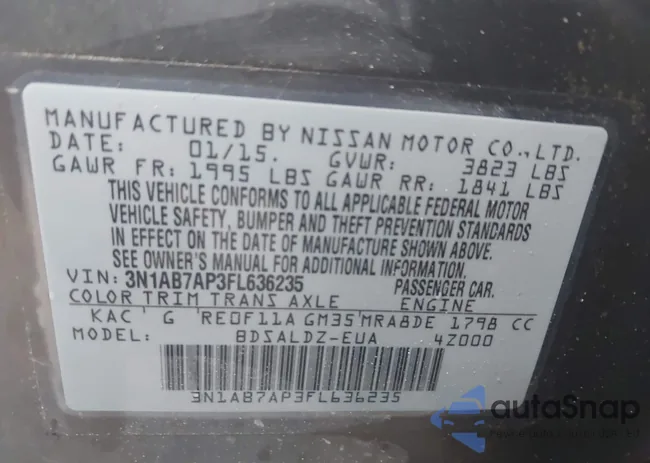 3N1AB7AP3FL636235: 44347617