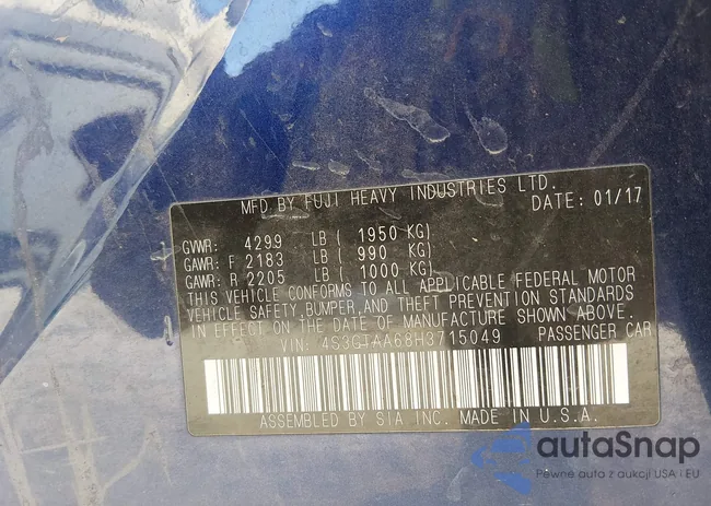 4S3GTAA68H3715049: 44347668