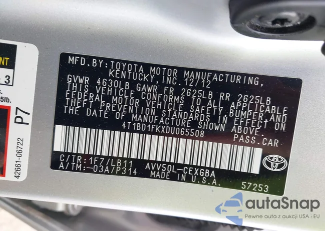 4T1BD1FKXDU065508: 44347682