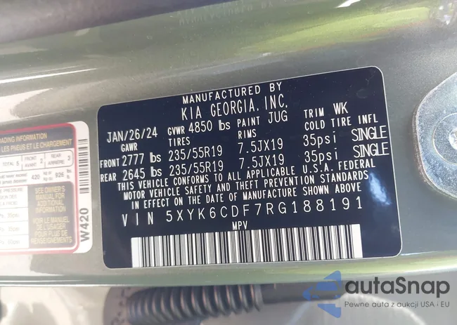 5XYK6CDF7RG188191: 44347767