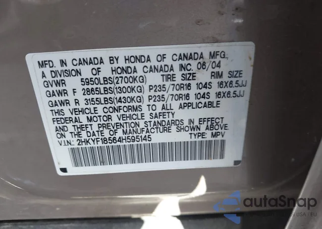 2HKYF18564H595145: 44347835