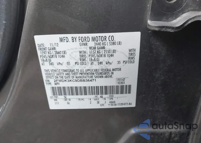 2FMDK3KC9DBB36471: 44347910