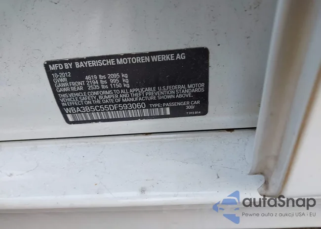 WBA3B5C55DF593060: 44347930