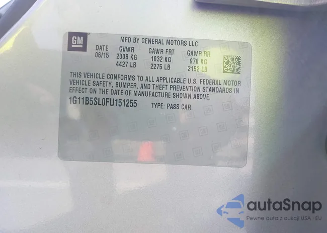 1G11B5SL0FU151255: 44349246