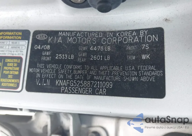 KNAFG525887211099: 44349267