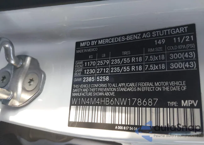 W1N4M4HB6NW178687: 44349309