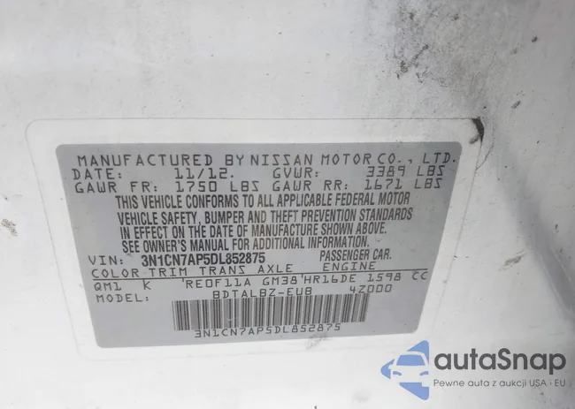 3N1CN7AP5DL852875: 44349346