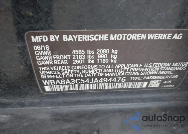 WBA8A3C54JA494476: 44349352