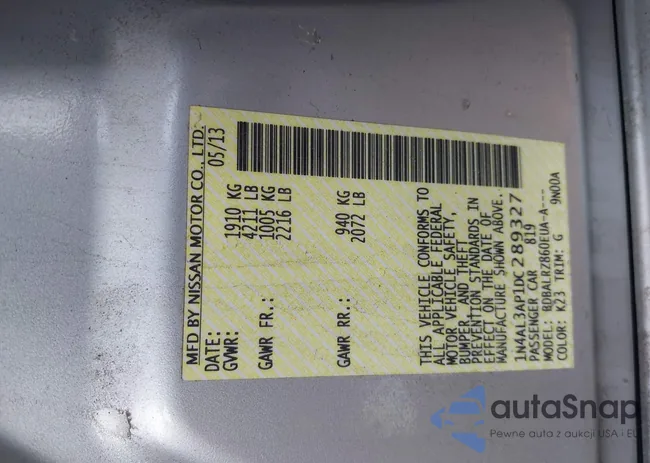 1N4AL3AP1DC289327: 44349460