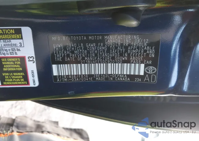 2T1BU4EE5DC920100: 44349493