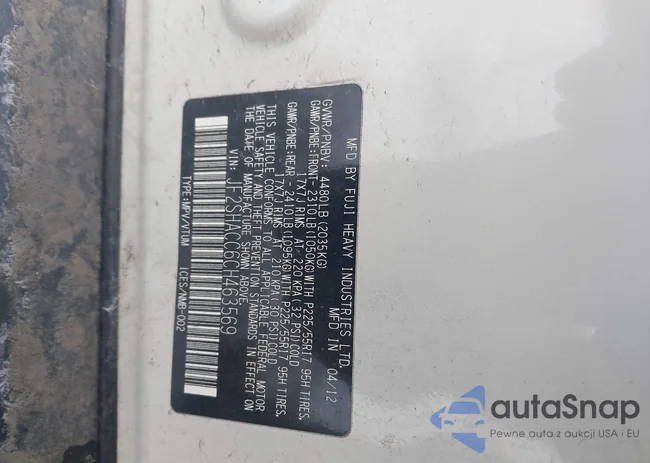 JF2SHACC6CH463569: 44348702