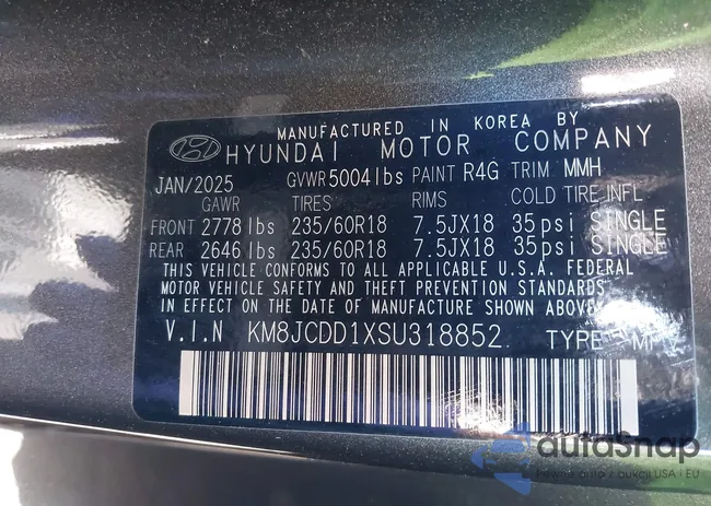 KM8JCDD1XSU318852: 44348758