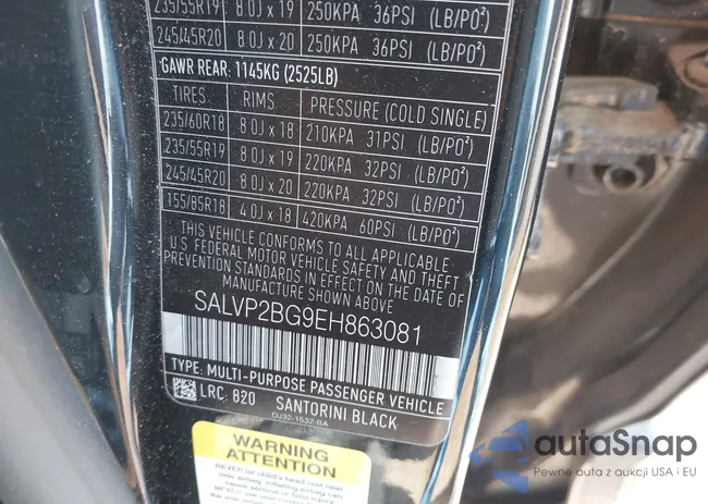 SALVP2BG9EH863081: 44348777