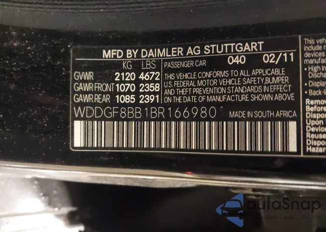 WDDGF8BB1BR166980: 44348883