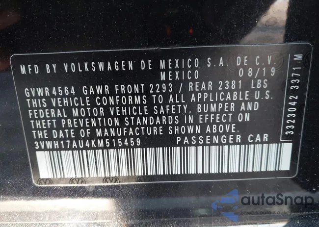 3VWH17AU4KM515459: 44350163