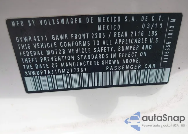 3VWDP7AJ1DM277267: 44350398