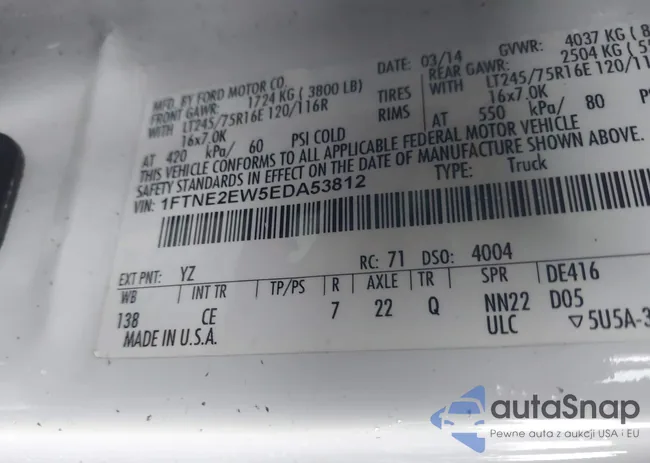 1FTNE2EW5EDA53812: 44350414