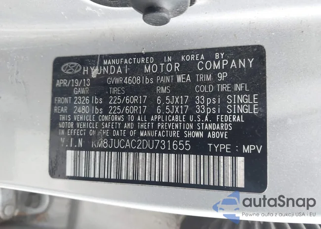 KM8JUCAC2DU731655: 44349582