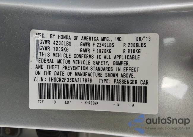 1HGCR2F36DA217876: 44349944