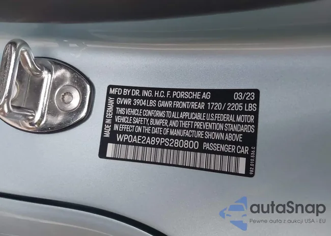 WP0AE2A89PS280800: 44350955