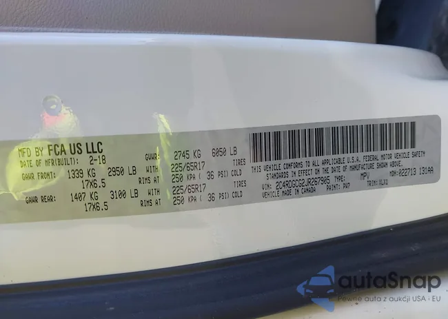 2C4RDGCG2JR267905: 44351042