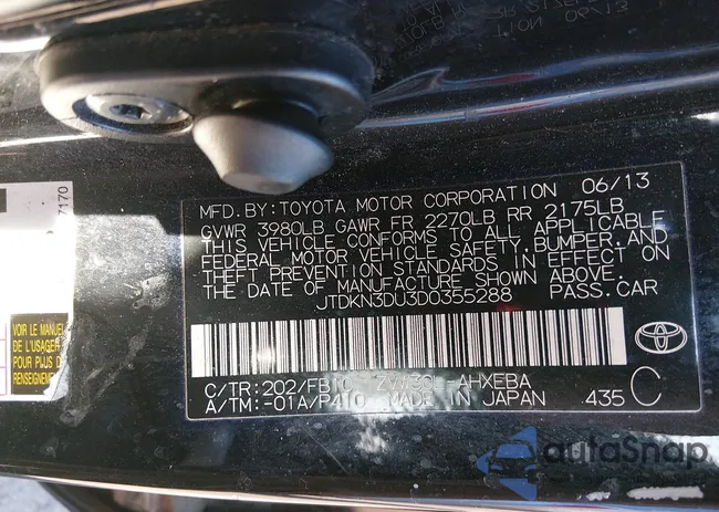 JTDKN3DU3D0355288: 44351064