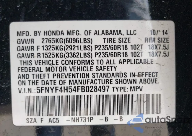 5FNYF4H54FB028497: 44351092