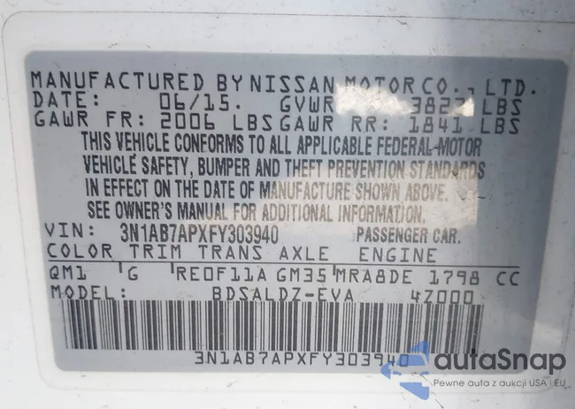 3N1AB7APXFY303940: 44351121