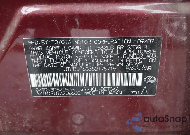 JTHBJ46G382175715: 44351136