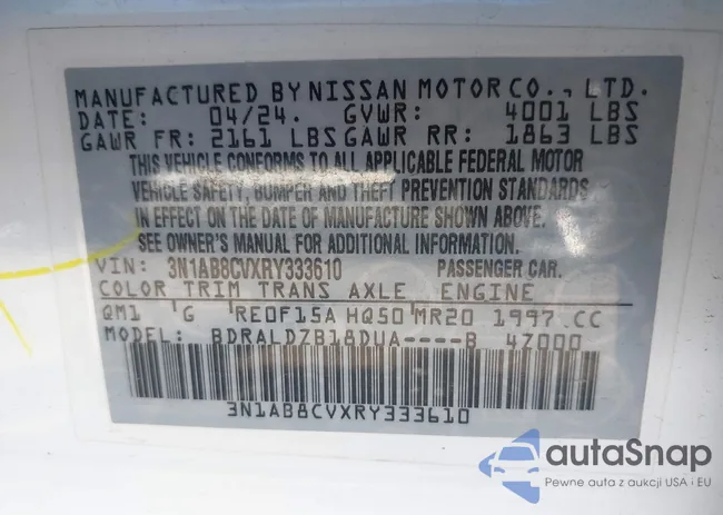 3N1AB8CVXRY333610: 44351176