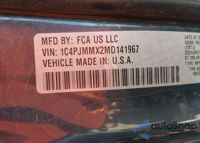 1C4PJMMX2MD141967: 44351371