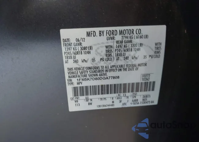 1FM5K7D80DGA77808: 44351494