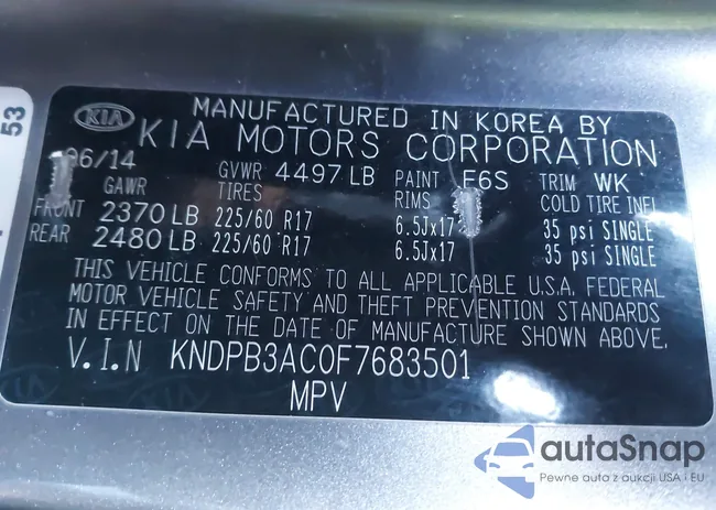 KNDPB3AC0F7683501: 44350730