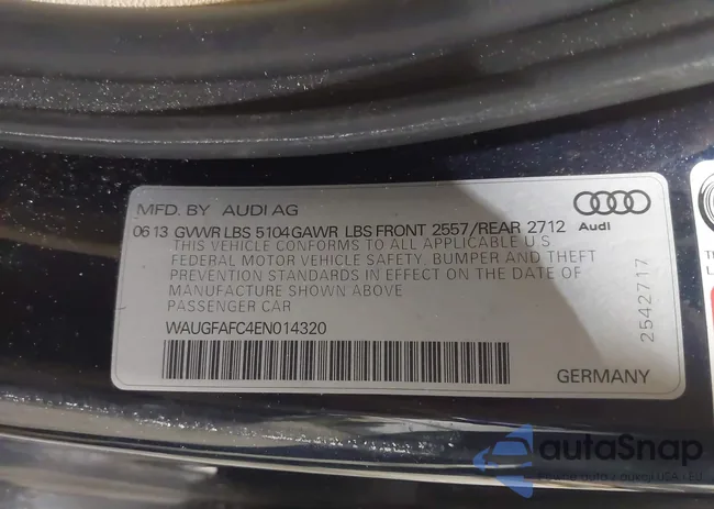 WAUGFAFC4EN014320: 44350814