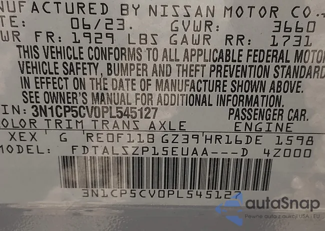 3N1CP5CV0PL545127: 44350929