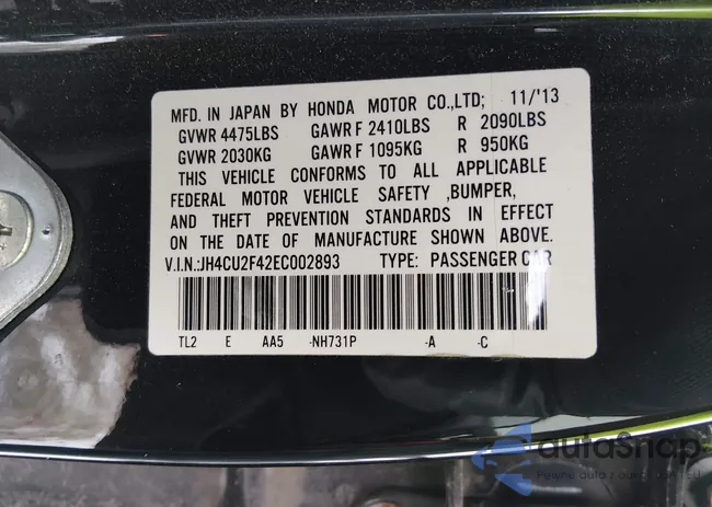 JH4CU2F42EC002893: 44352028