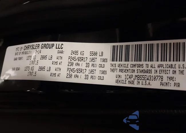 1C4PJMBS5EW310778: 44352058